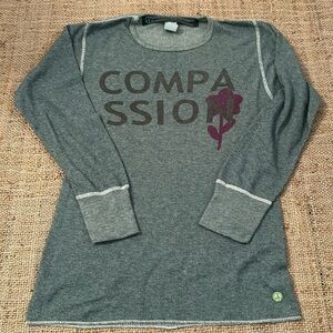 Long Sleeve Green Compassion T Shirt